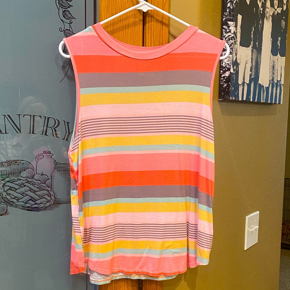 Pink striped tank